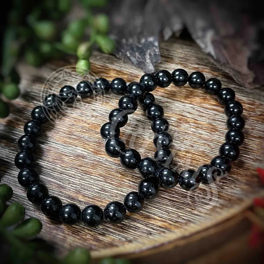 Black Tourmaline - Bracelet 8Mm Crystals