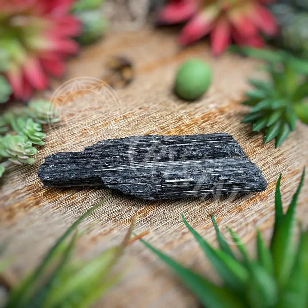 Raw - Black Tourmaline Log Multi Sizes E 4.7 Crystals