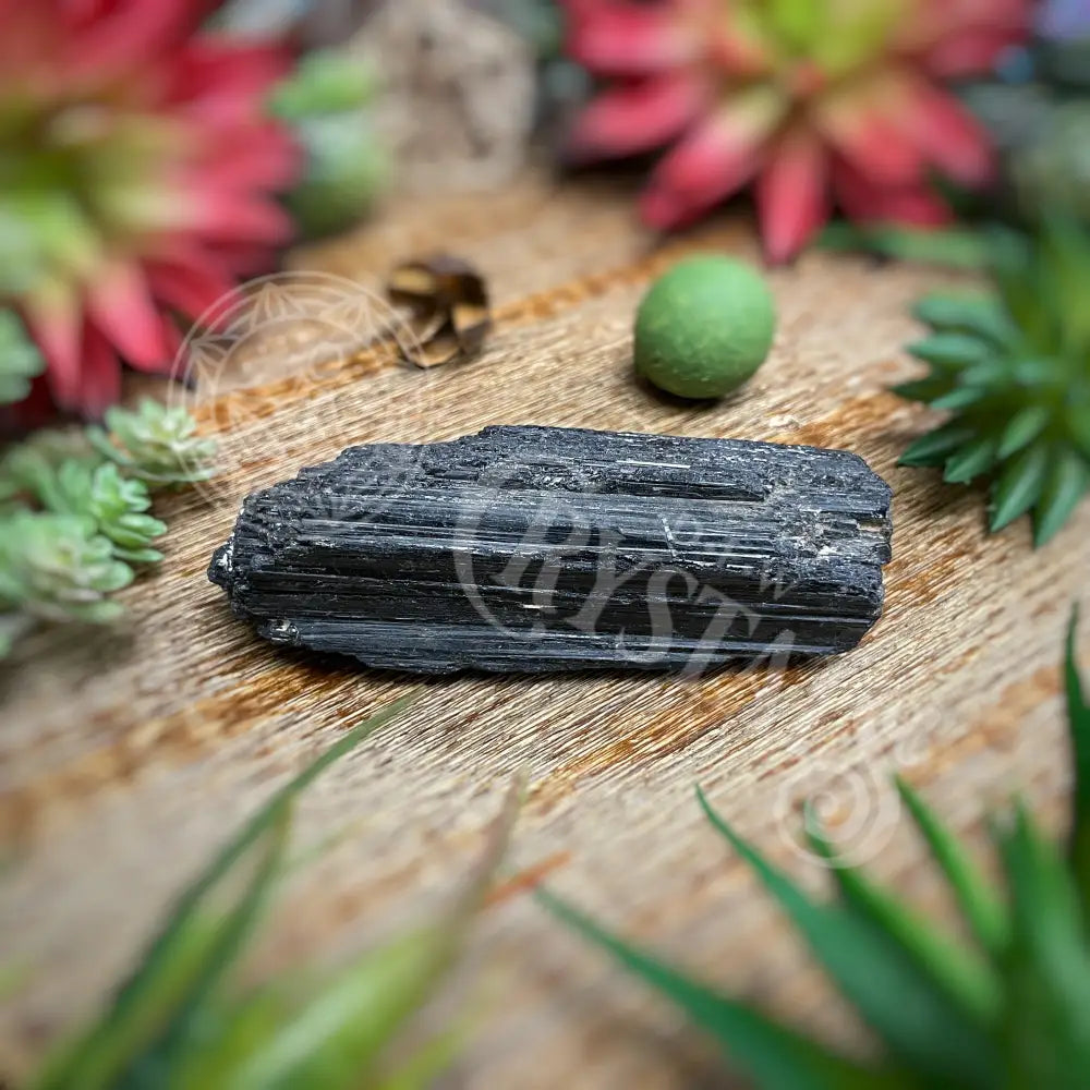 Raw - Black Tourmaline Log Multi Sizes G 3.9 Crystals