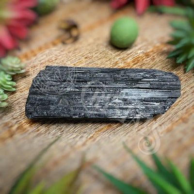 Raw - Black Tourmaline Log Multi Sizes H 4.1 Crystals