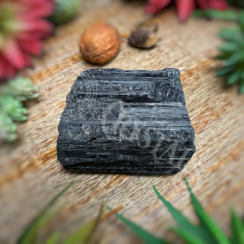 Raw - Black Tourmaline Log Multi Sizes K 2.7 Crystals