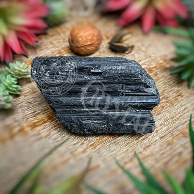 Raw - Black Tourmaline Log Multi Sizes O 3.6 Crystals