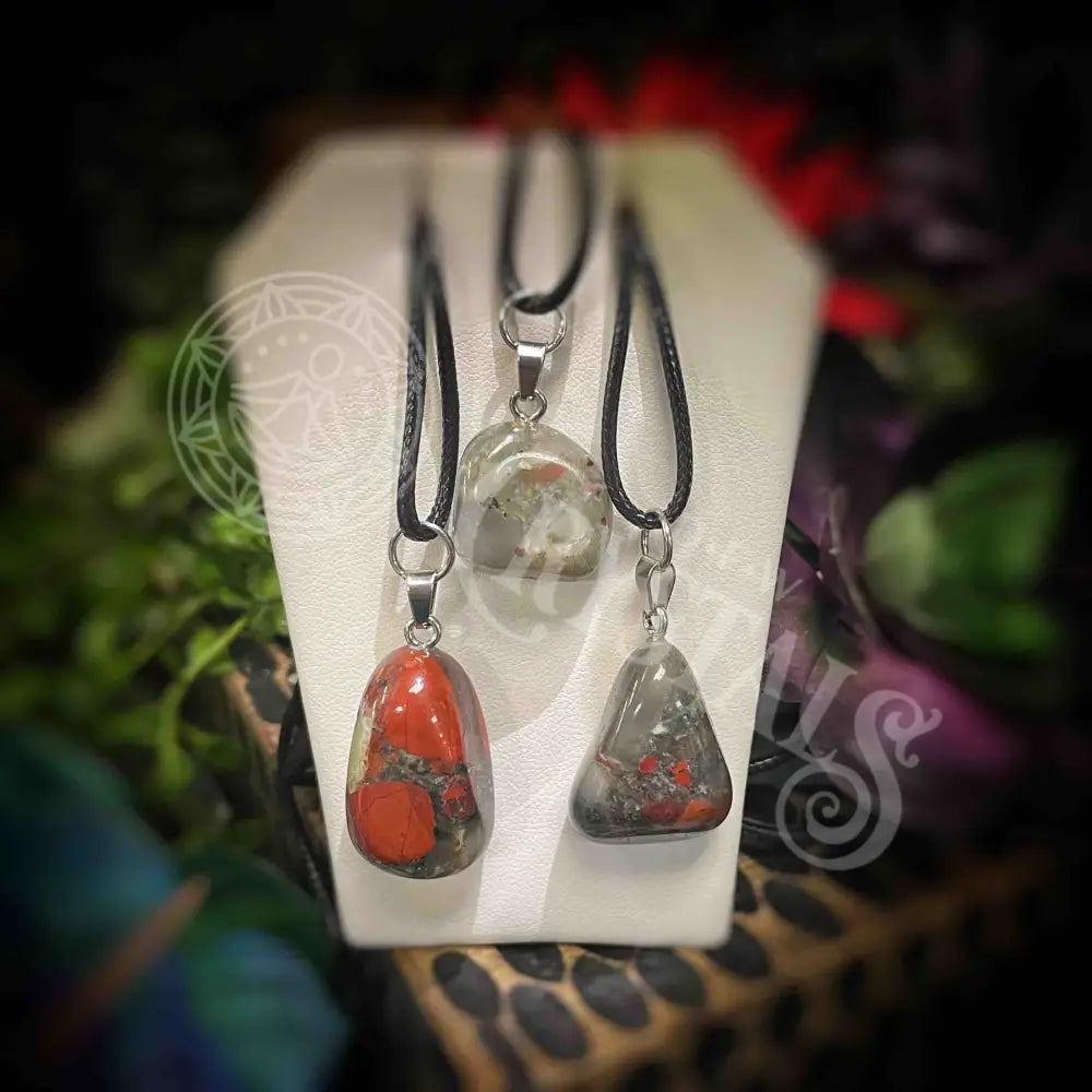 Blood Stone - Necklace Jewelry With Pendant