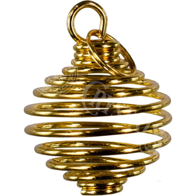 Stone Holder - Cage Style Pendant Medium Gold Plated Jewelry Necklace Crystal