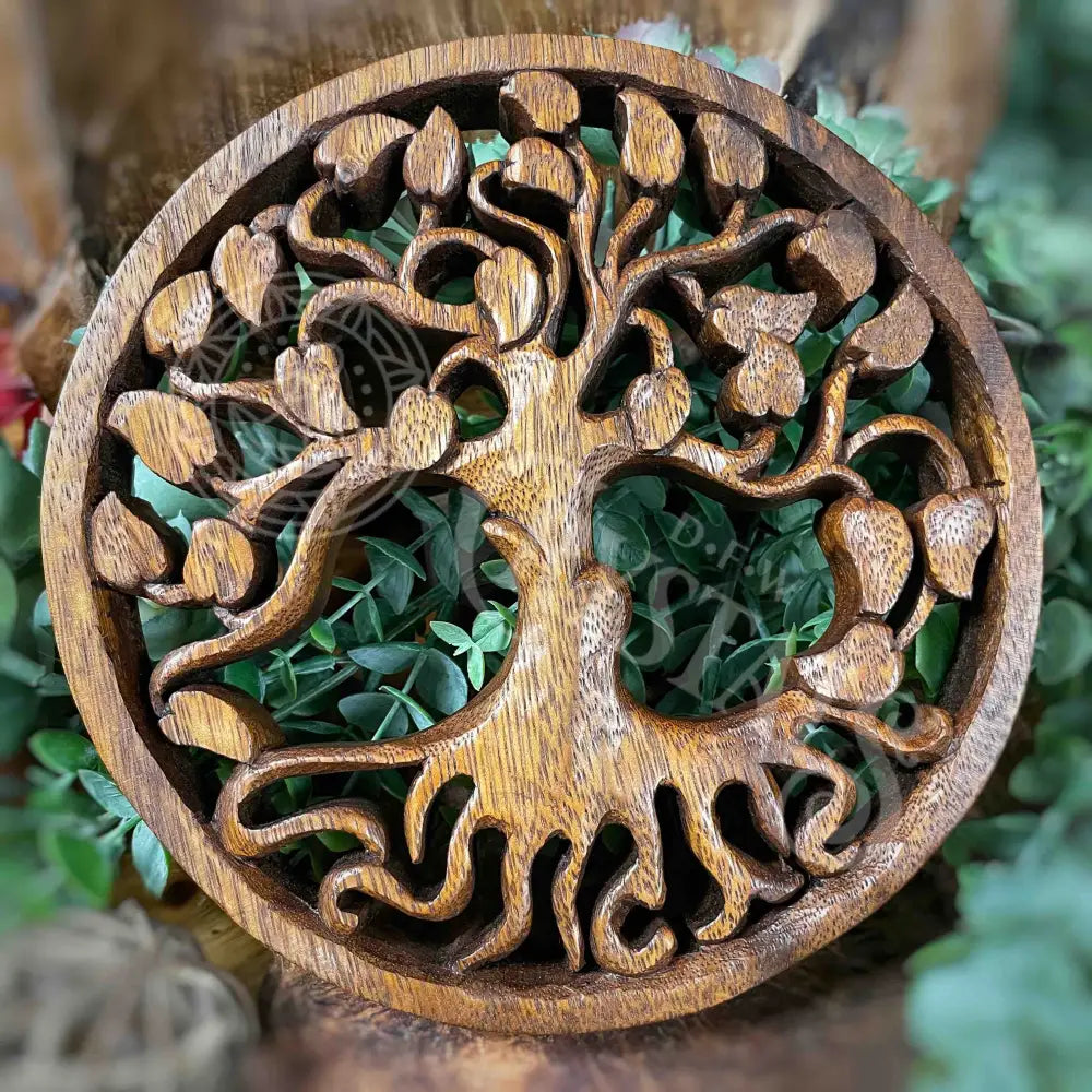 Carved Wood - Tree Of Life Multi Choice 8’ Hearts