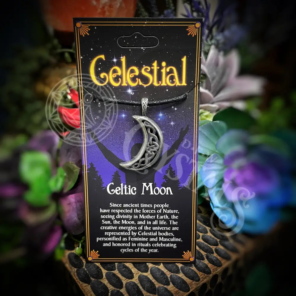 Celestial Pendants: Celtic Moon