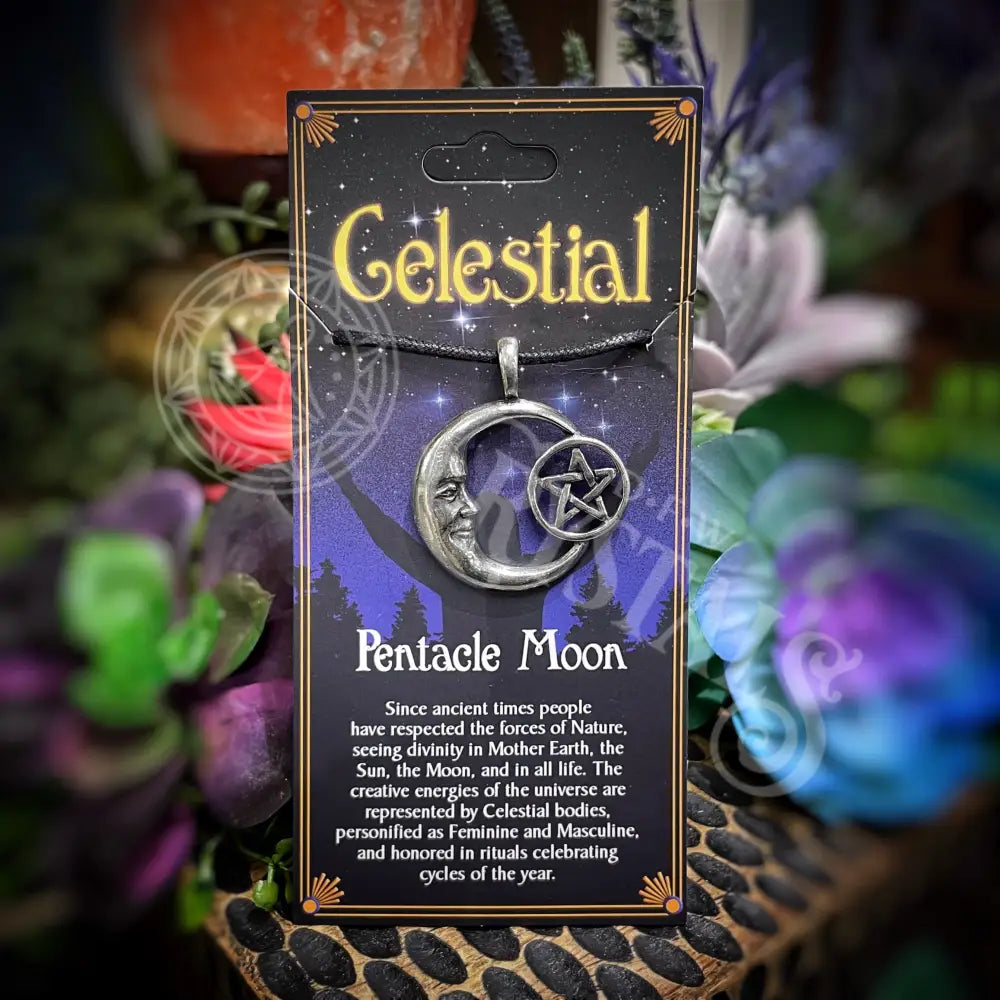 Celestial Pendants: Pentacle Moon