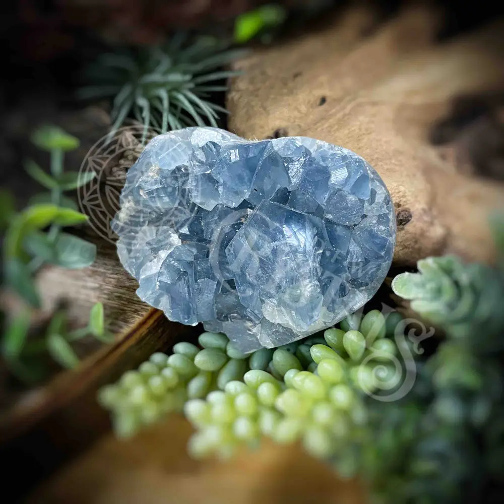 Celestite Heart - 3.2’’ X 2.5’’ 1.8’’ Crystals