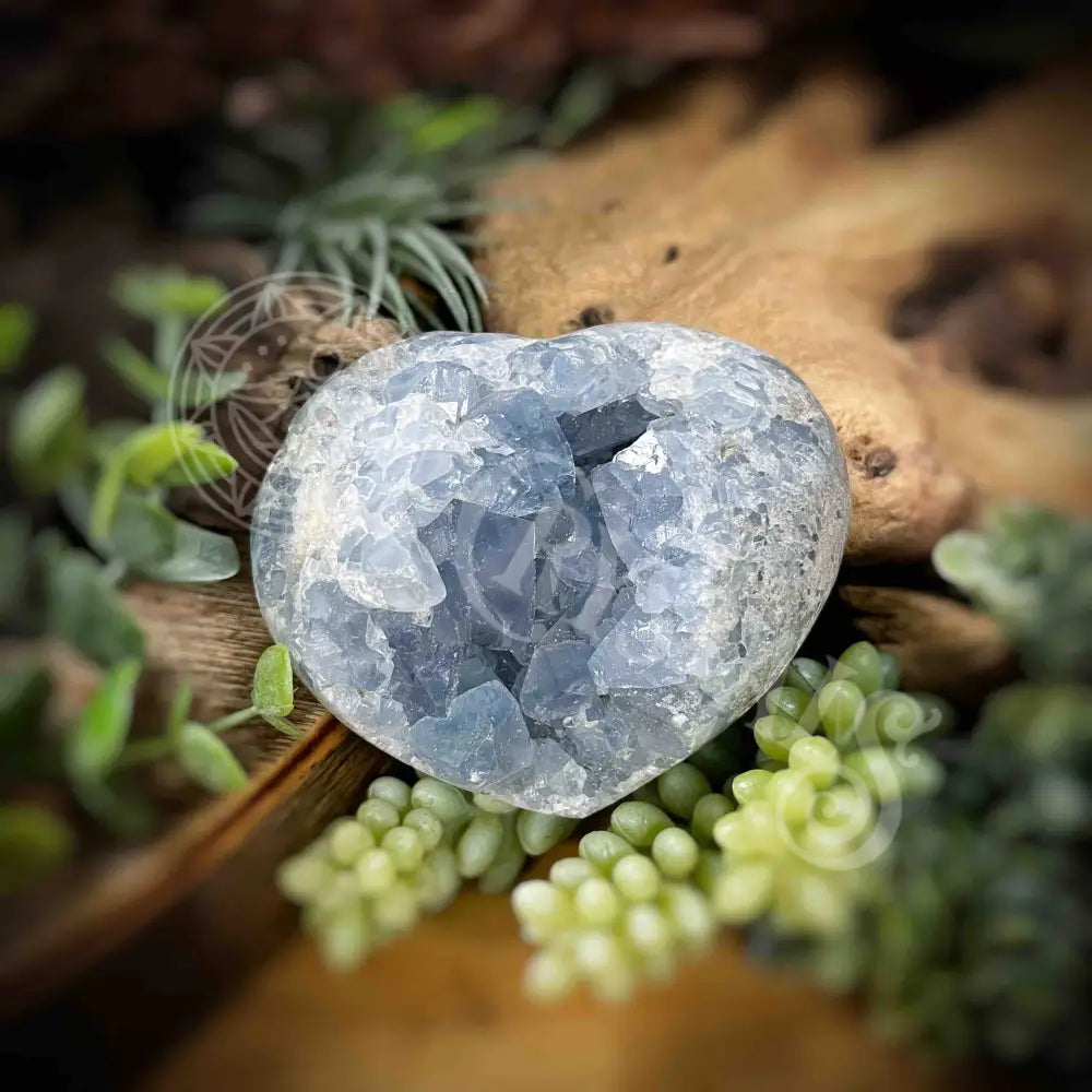 Celestite Heart - 3.2’ X 2.8’ 2.1’ Crystals