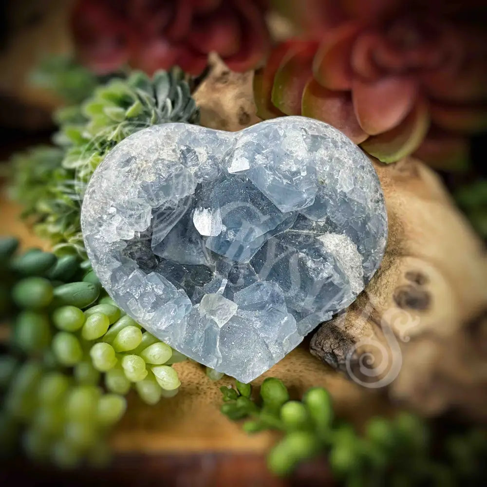 Celestite Heart - 3’ X 2.5’ 1.5’ Crystals