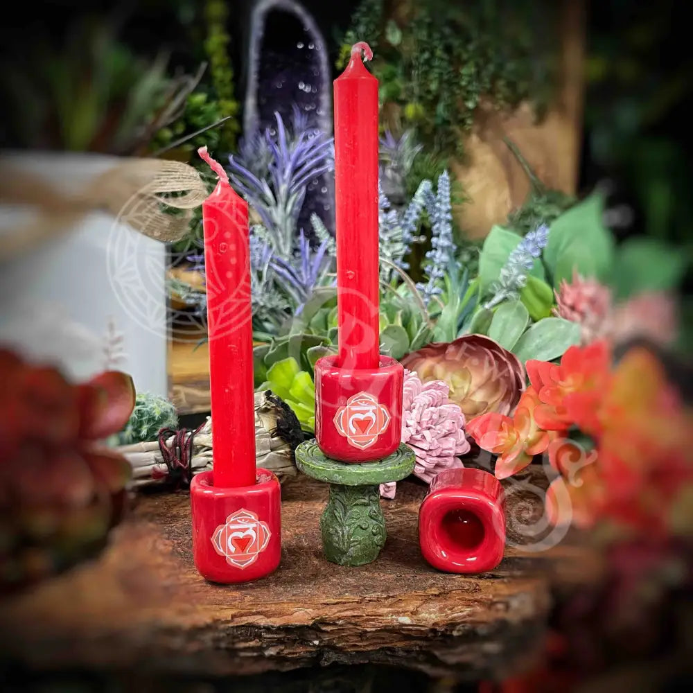 Chakra Red Charm Candle Holder - Root