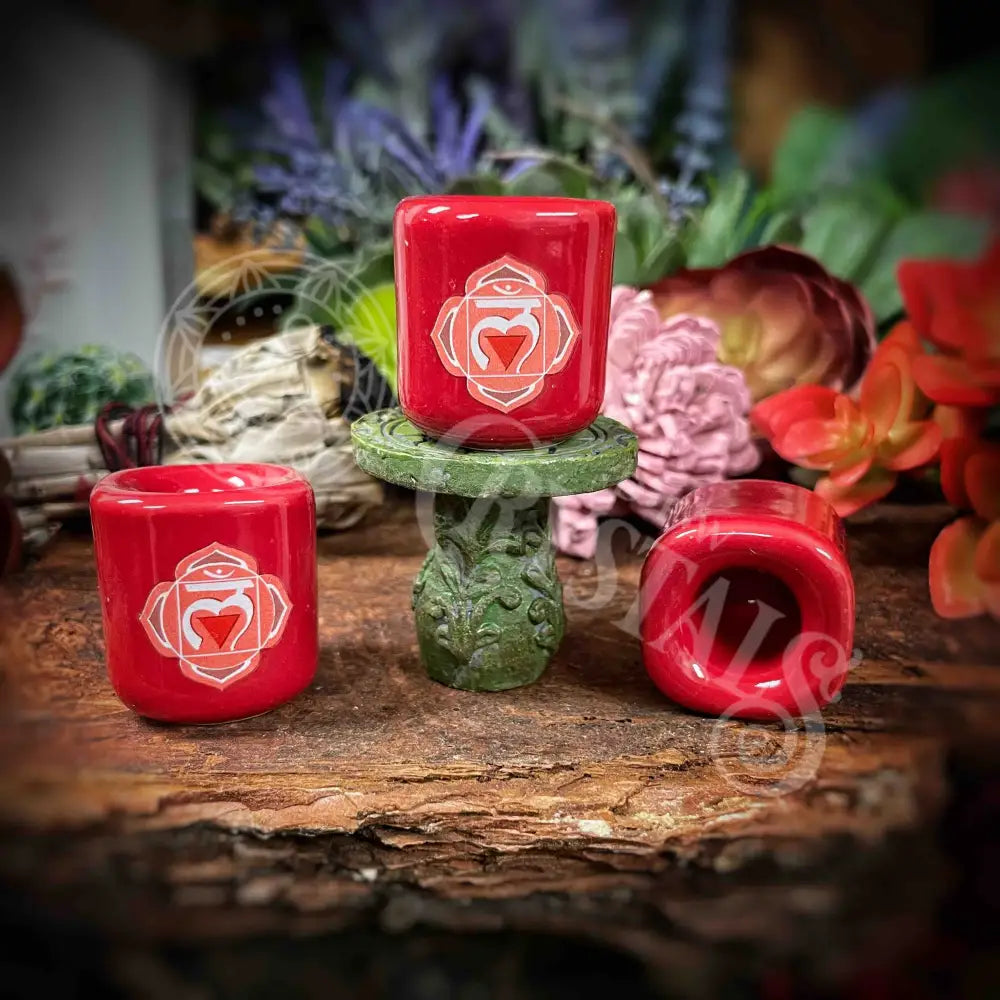 Chakra Red Charm Candle Holder - Root