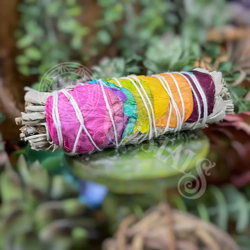 Chakra White Sage 4’ - Mexico Meditation Self Care Smudge Stick