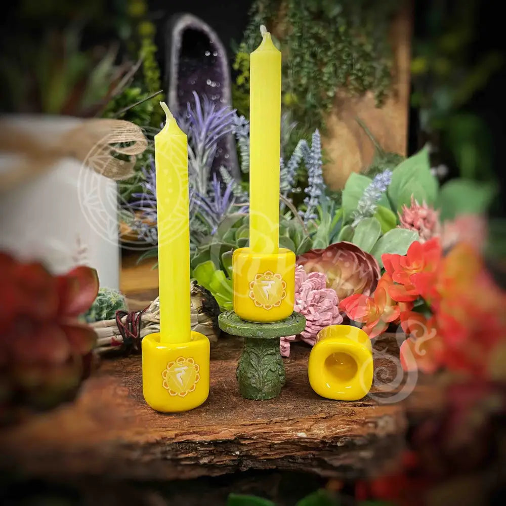 Chakra Yellow Charm Candle Holder - Solar Plexus