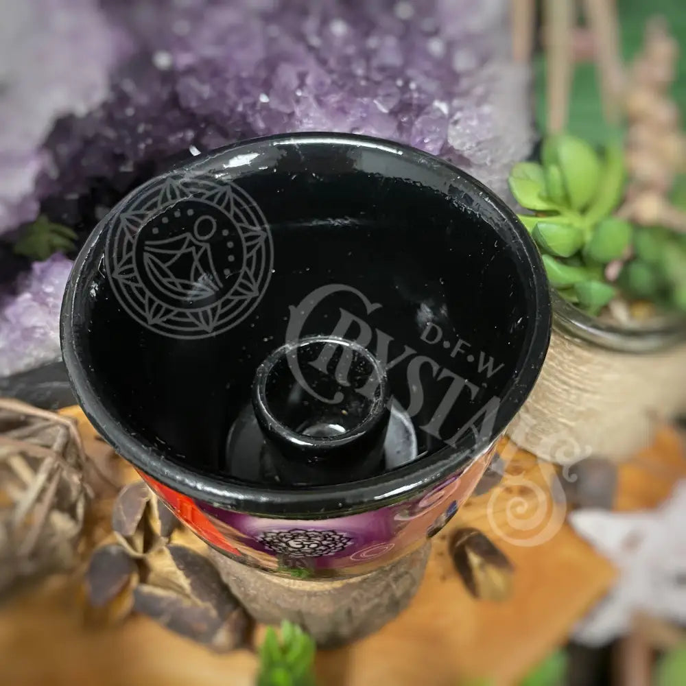 Small Smudge Pot - Ceramic Chakras 3 X 3.5