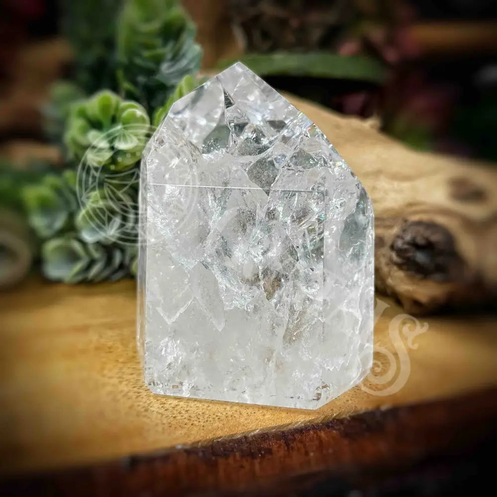 Crackle Quartz Tower -B597 Crystals -