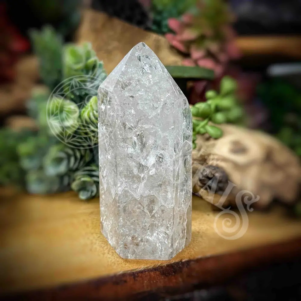 Crackle Quartz Tower -B607 Crystals -