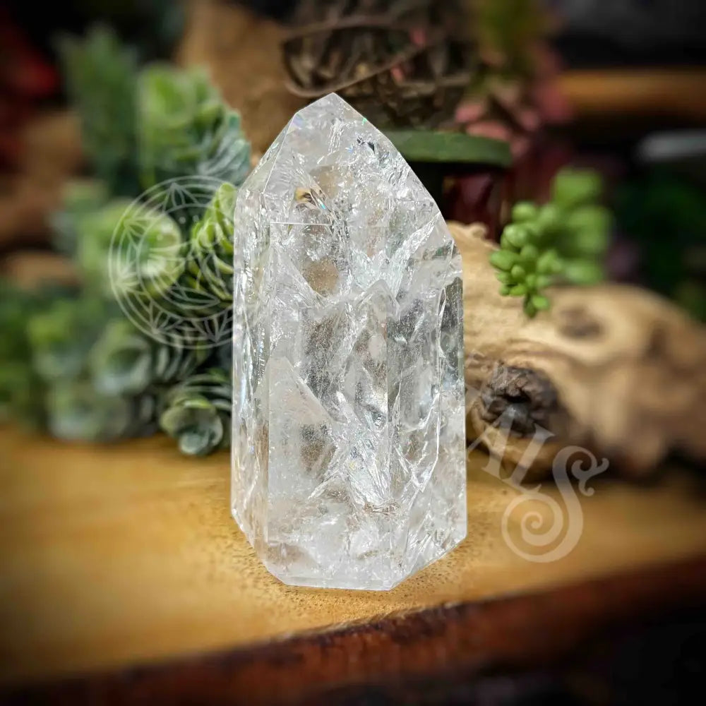 Crackle Quartz Tower -B609 Crystals -