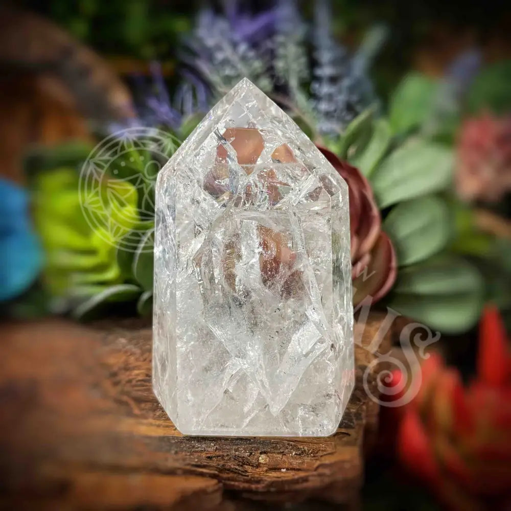 Crackle Quartz Tower -B613 Crystals -