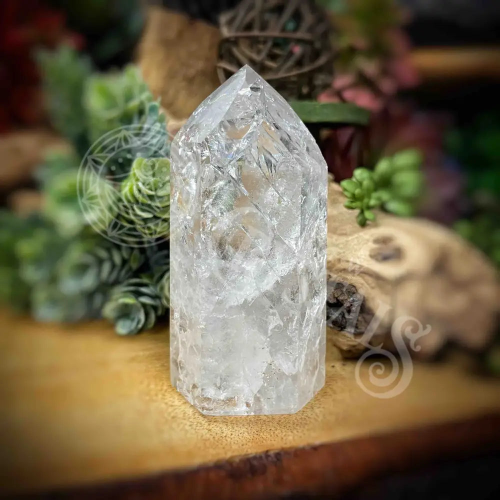 Crackle Quartz Tower -B615 B615-Crkle Qtz Crystals -