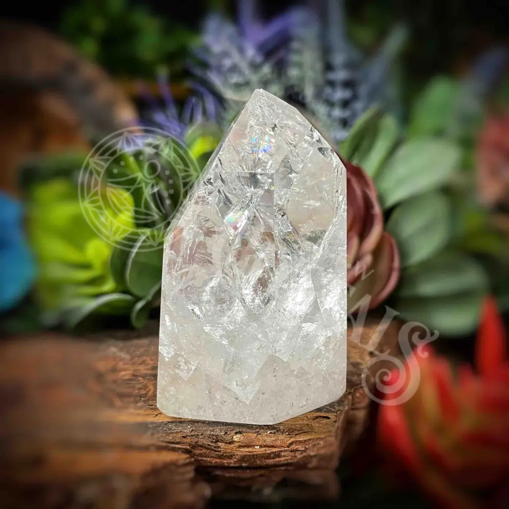 Crackle Quartz Tower -B616 Crystals -