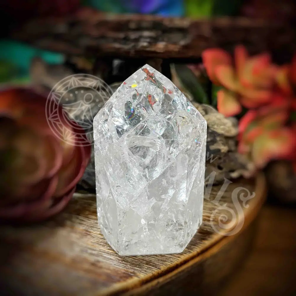 Crackle Quartz Tower -B622 B622-Crkle Qtz Crystals -