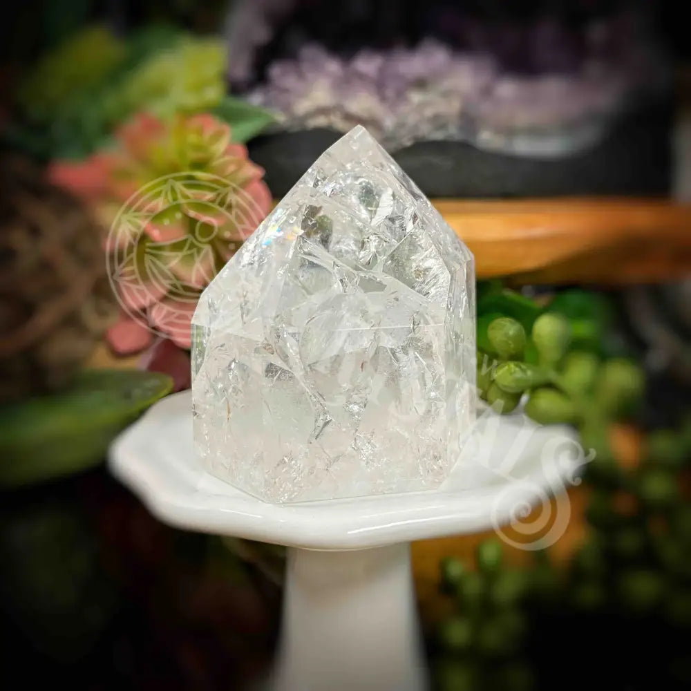 Crackle Quartz Tower -B624 B624-Crkle Qtz Crystals -