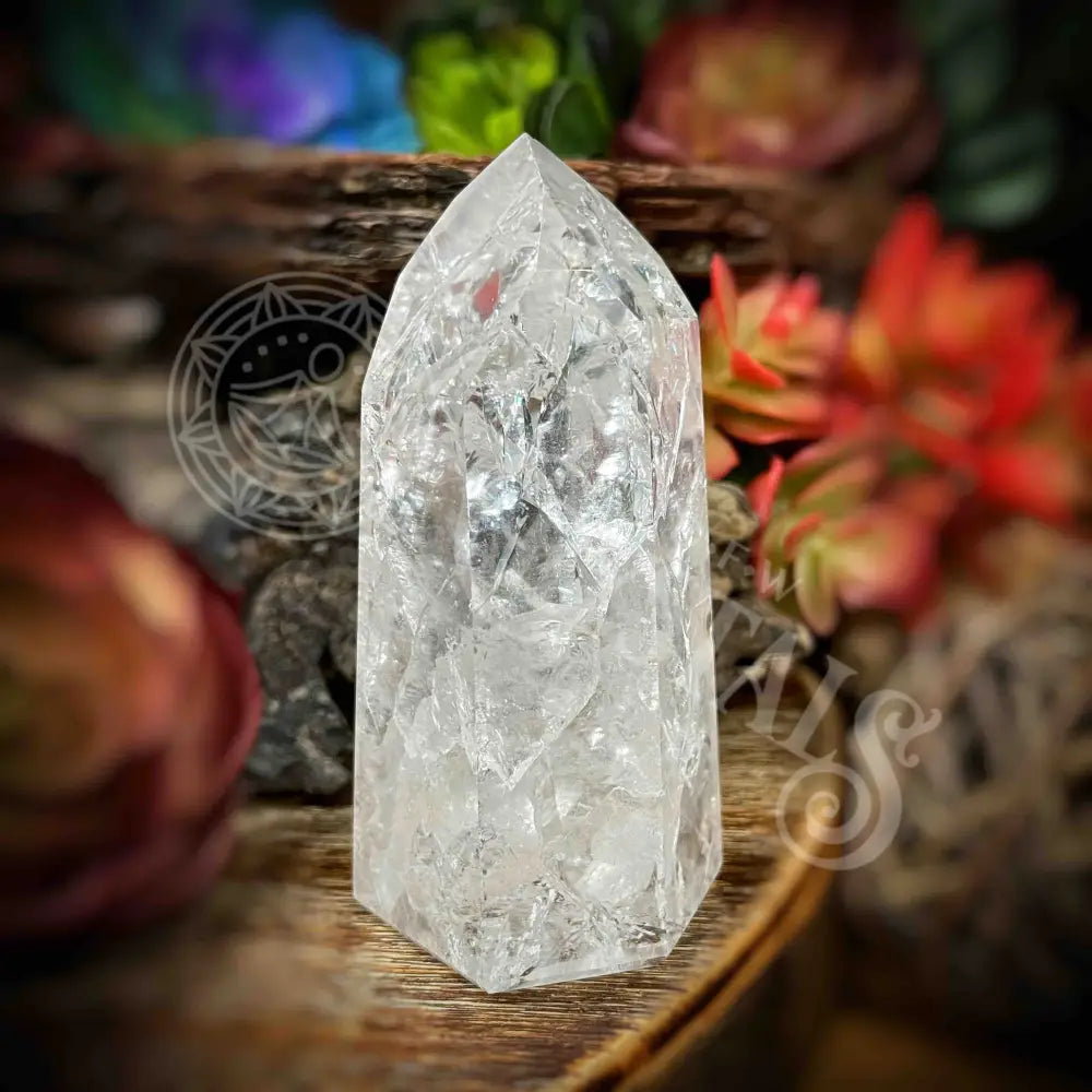 Crackle Quartz Tower -B631 B631-Crkle Qtz Crystals -