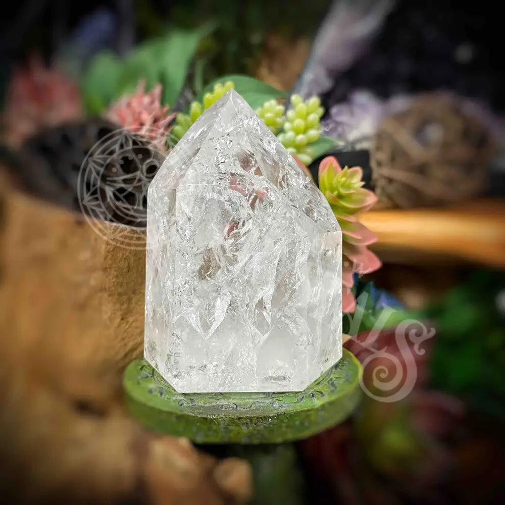 Crackle Quartz Tower -B637 B637-Crkle Qtz Crystals -