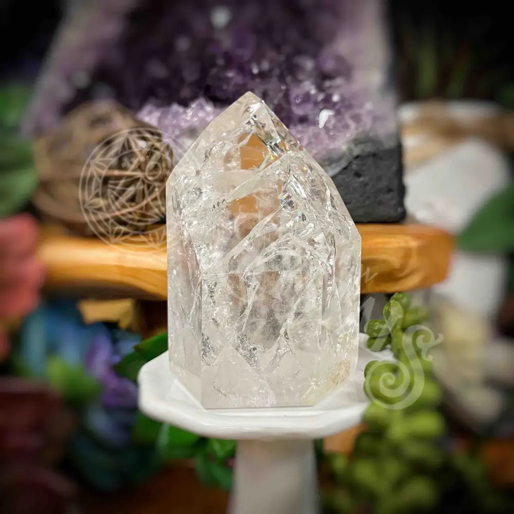 Crackle Quartz Tower -B638 B638-Crkle Qtz Crystals -