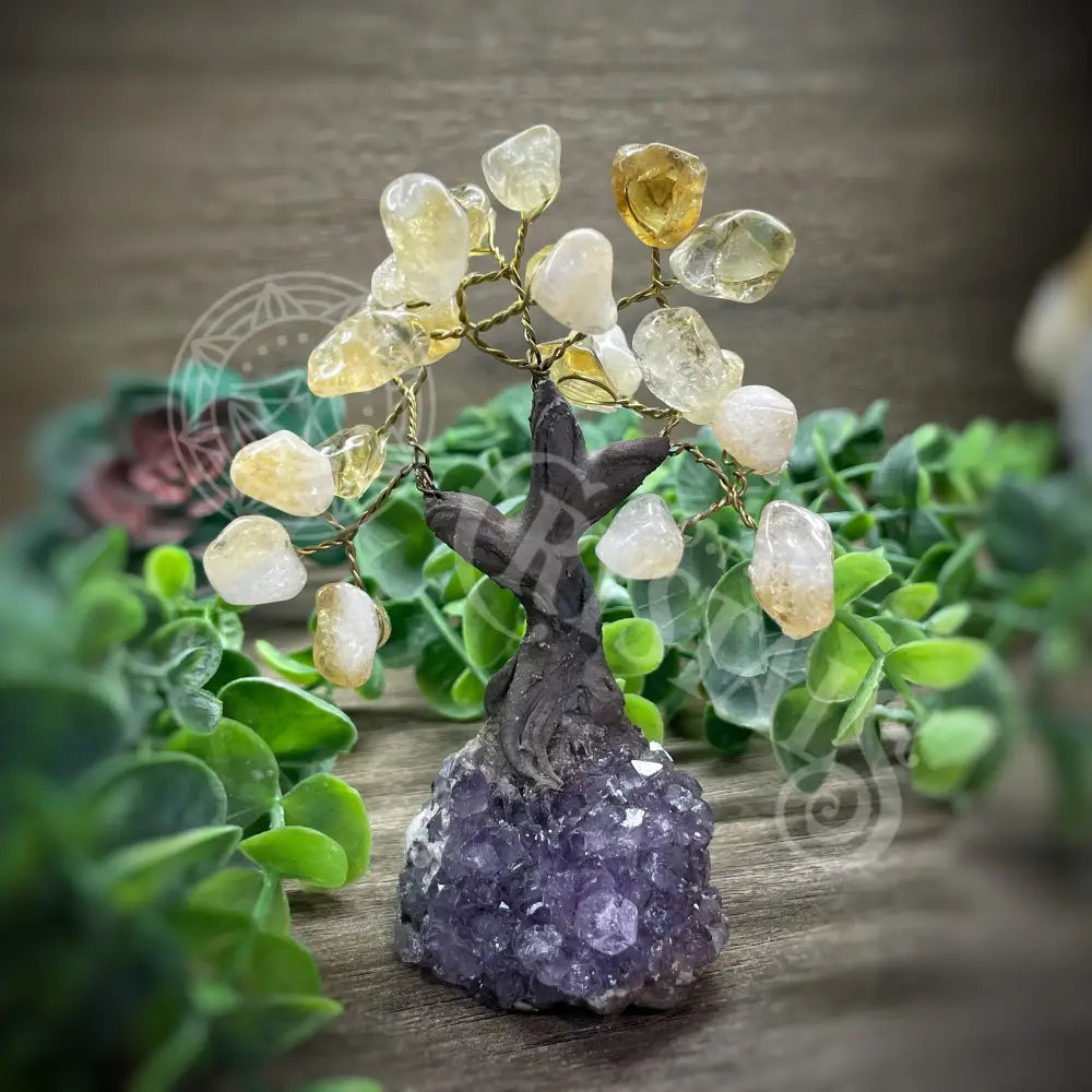 Crystal Tree - Of Life Money Feng Shui Multi Choice 3.5’’ 4.5’’ Citrine Tree Accessories Trees