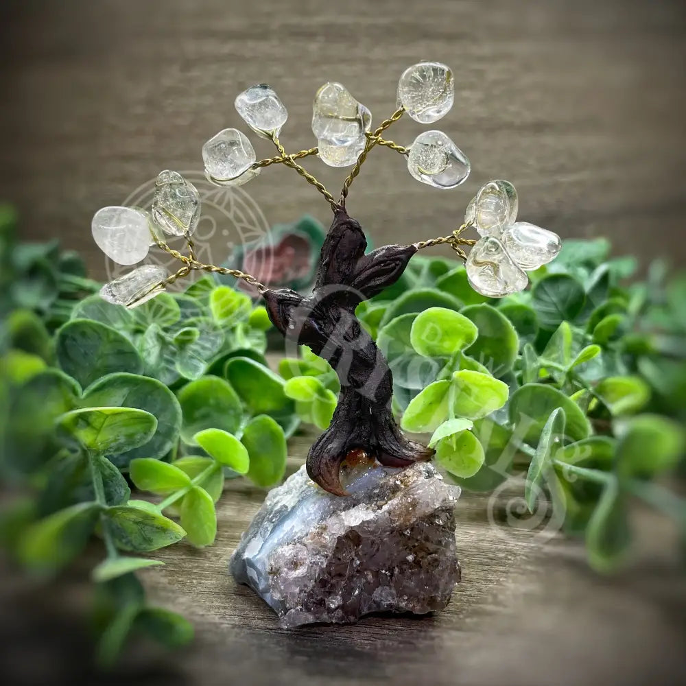 Crystal Tree - Of Life Money Feng Shui Multi Choice 3.5’’ 4.5’’ Clear Quartz Tree Accessories Trees