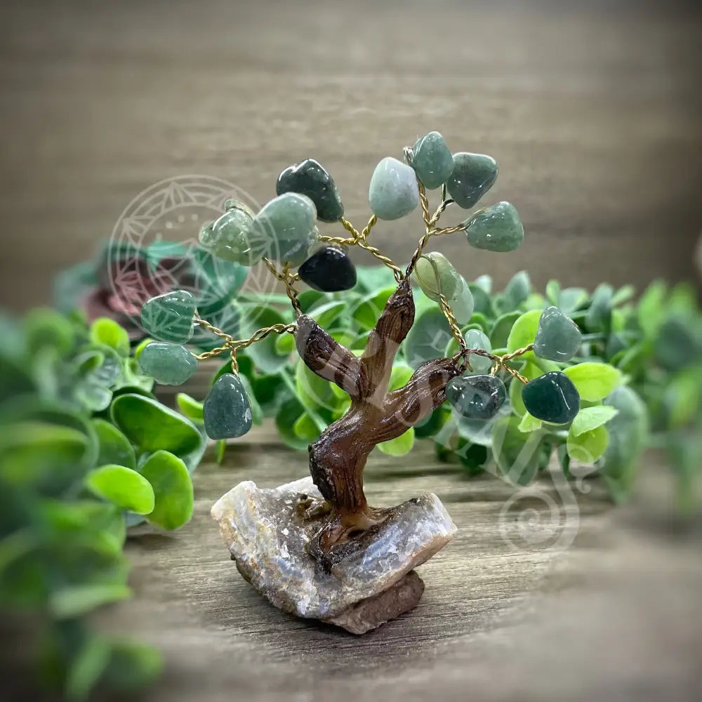 Crystal Tree - Of Life Money Feng Shui Multi Choice 3.5’’ 4.5’’ Green Aventurine Tree