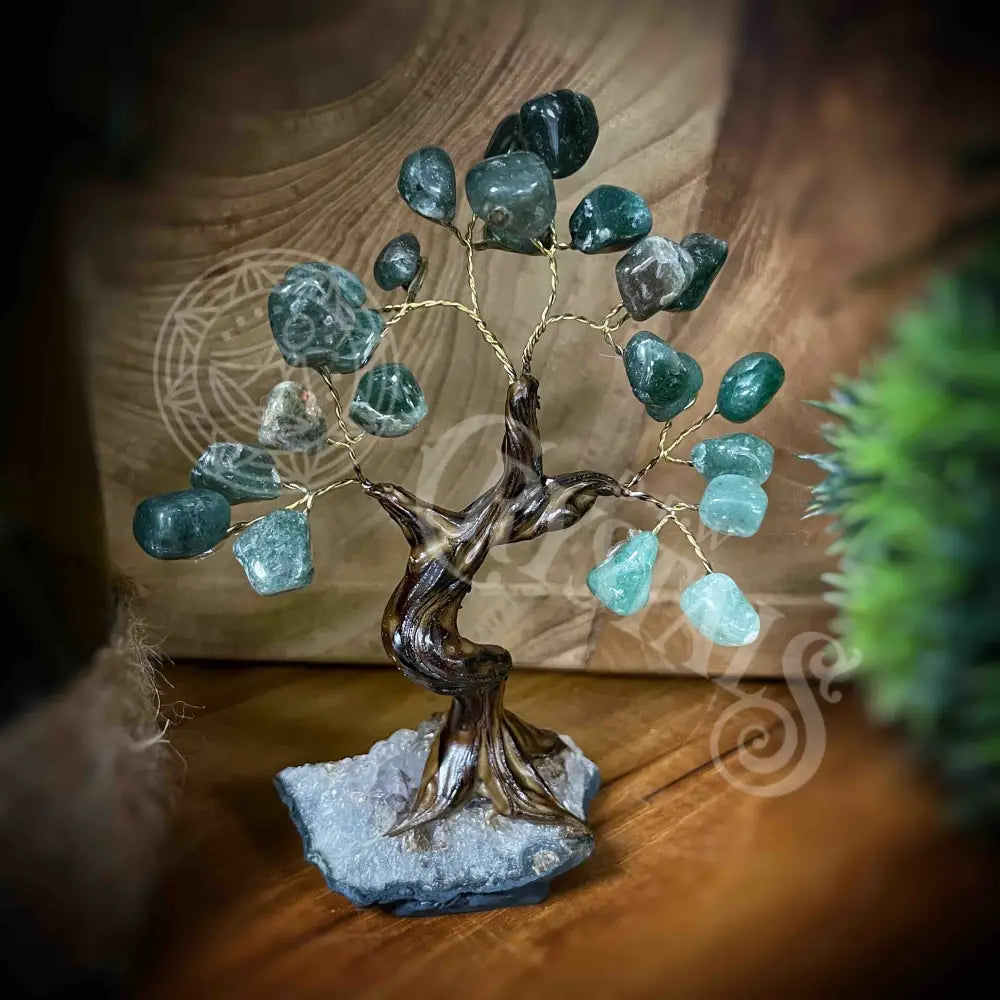 Crystal Tree - Of Life Money Feng Shui Multi Choice 5.0’ 5.9’ Green Aventurine Accessories Trees