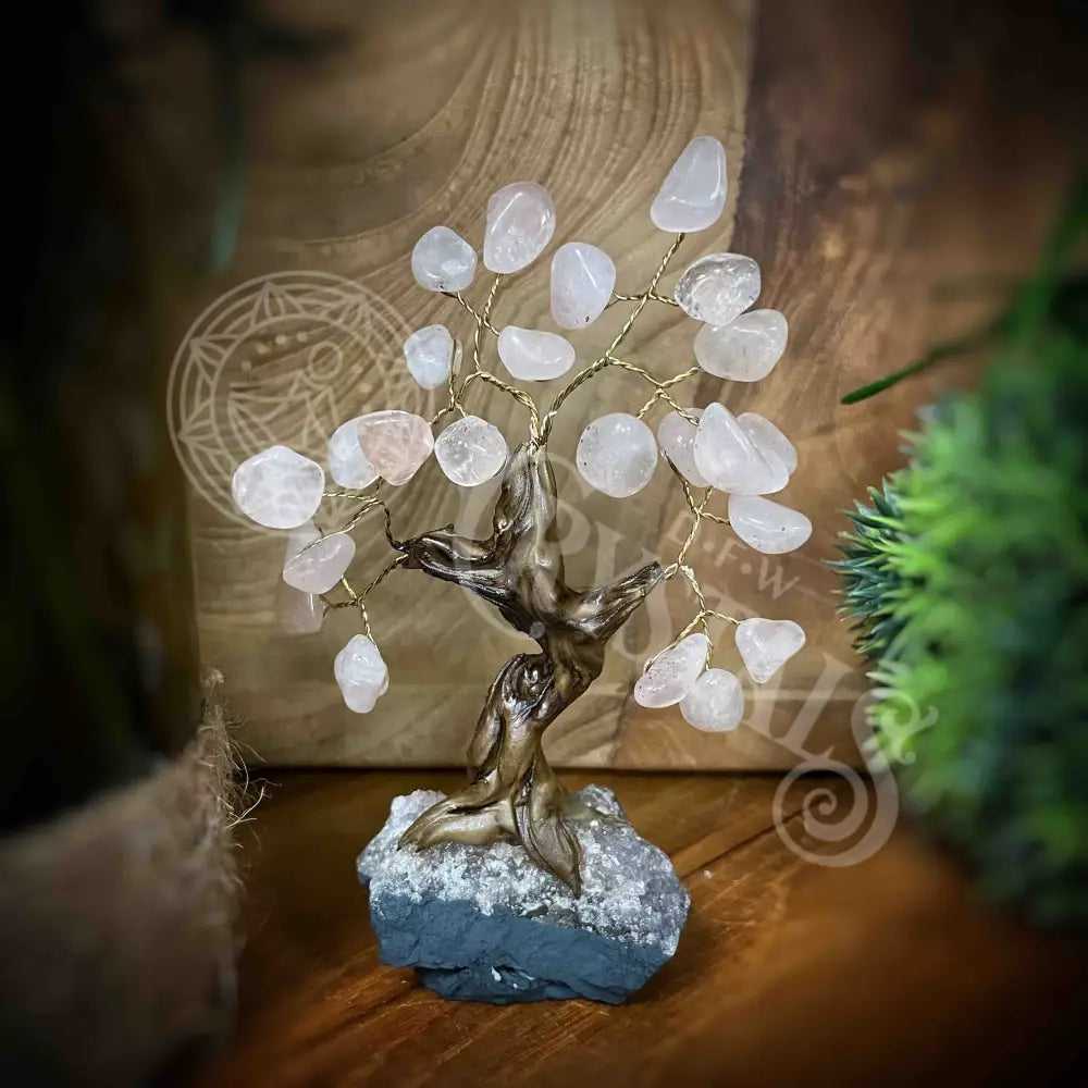 Crystal Tree - Of Life Money Feng Shui Multi Choice 5.0’ 5.9’ Rose Quartz Accessories Trees