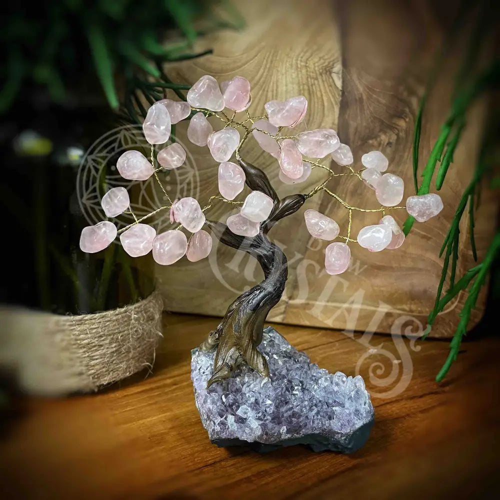 Crystal Tree - Of Life Money Feng Shui Multi Choice 6.0’ 7.0’ Rose Quartz Accessories Trees