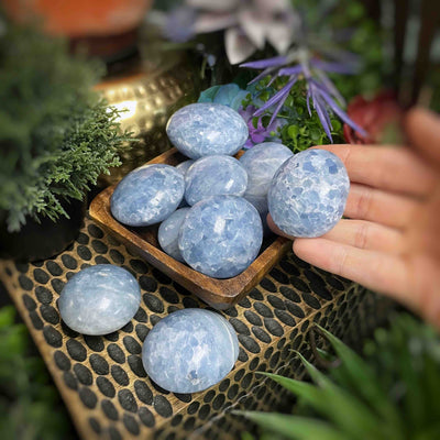Blue Calcite - Palmstone