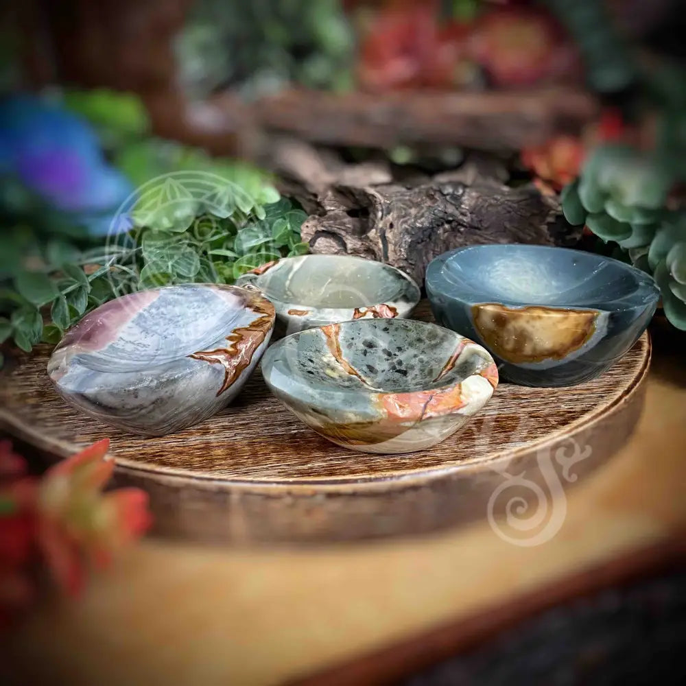 Bowl Offering Soap Dish - Desert (Polychrome) Jasper