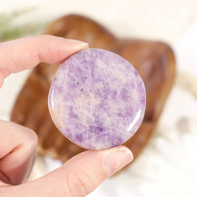 Lepidolite Crystal Palm stones