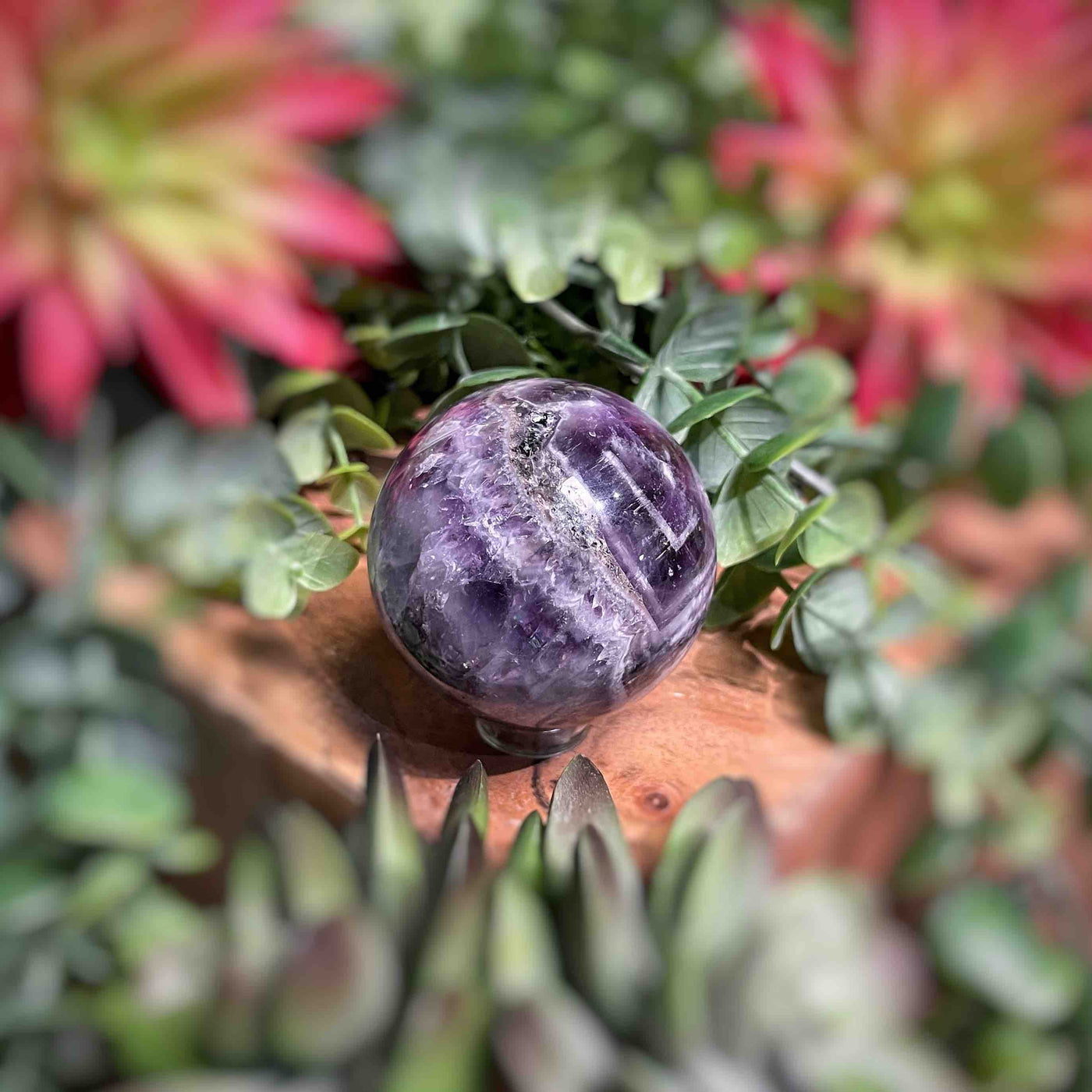 Chevron Amethyst - Spheres 1.6" - 2"