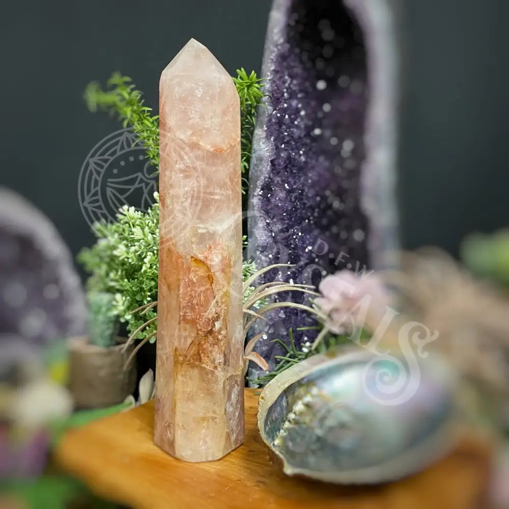 Tower Point Obelisk - Fire Quartz 10.25 Crystals