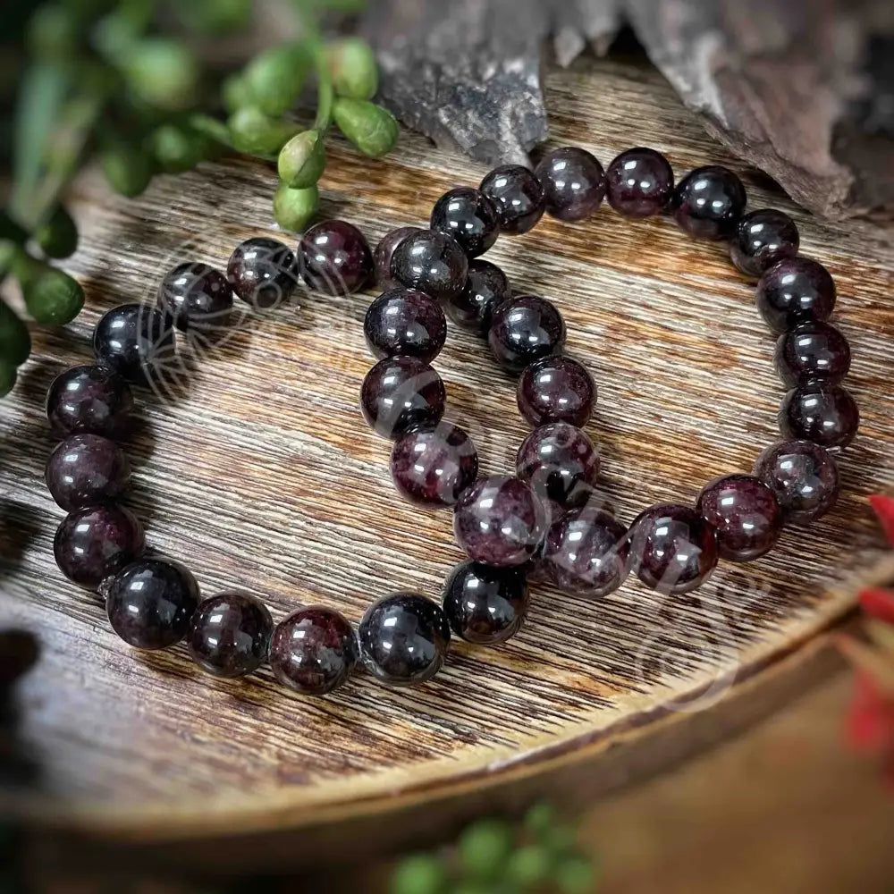 Garnet - Bracelet 10Mm Crystals