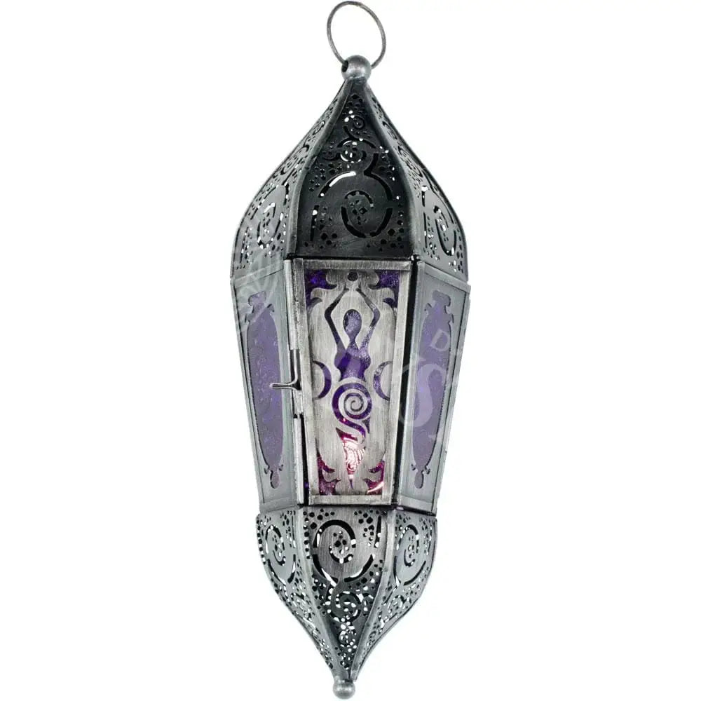 Lantern - Goddess Purple Glass & Metal Lighting