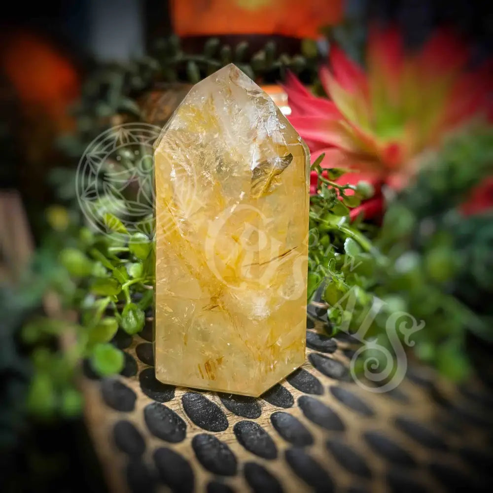 Golden Healer - 2.8’’ 5.25’’ Tower Point Obelisk B806-3’’ Crystals