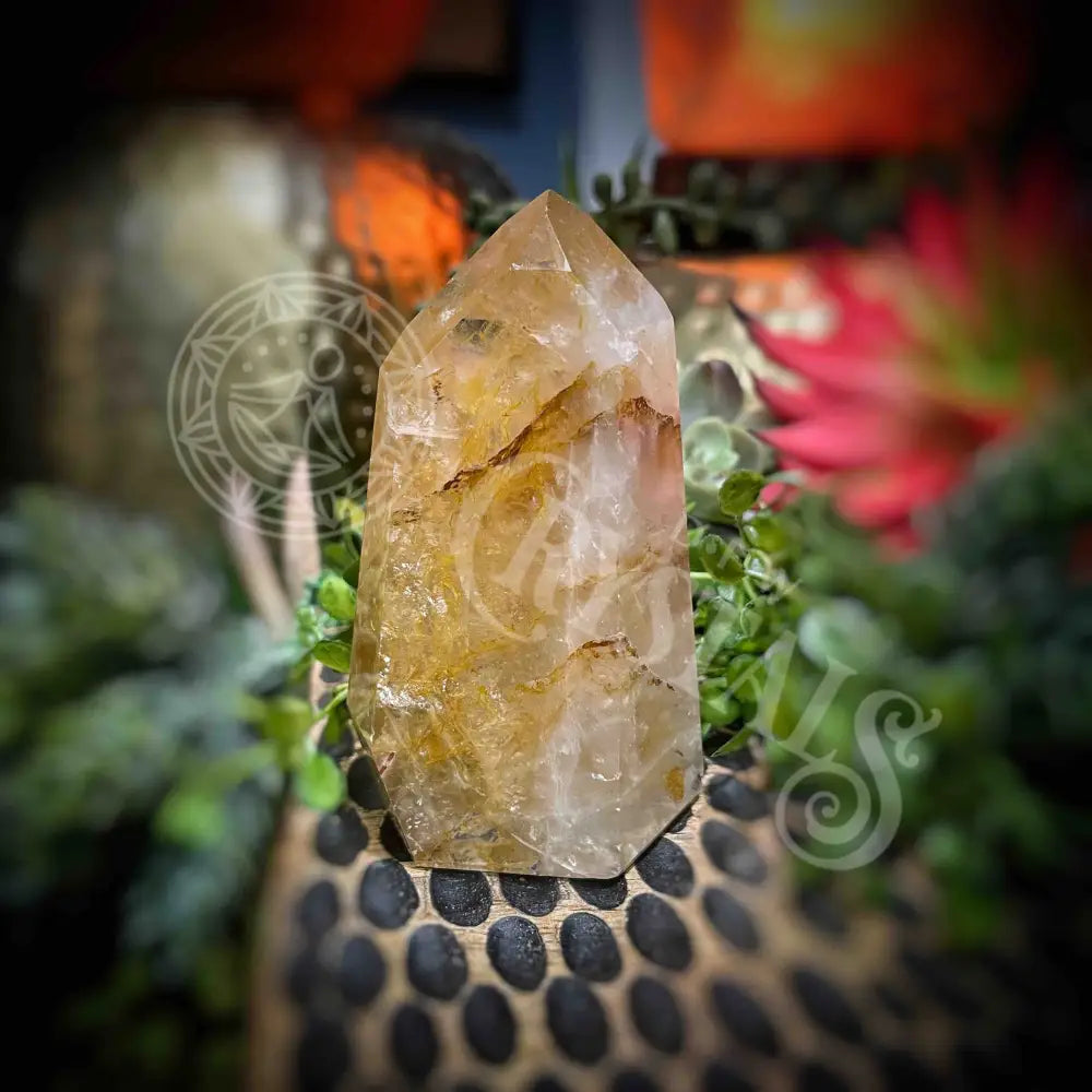 Golden Healer - 2.8’’ 5.25’’ Tower Point Obelisk B809-2.8’’ Crystals