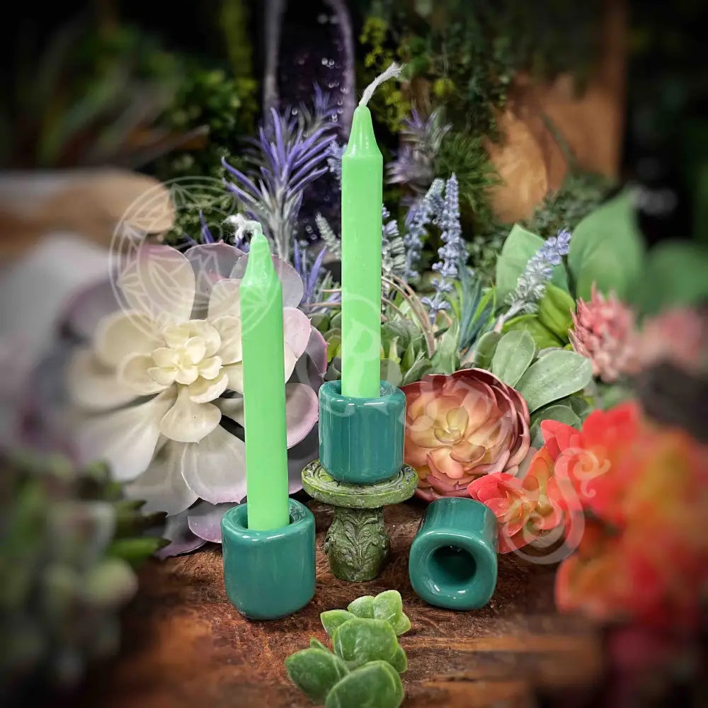 Green Charm Candle Holder -