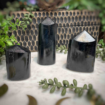 Black Tourmaline - Multi Choice - Tower, Point, Obelisk set 1