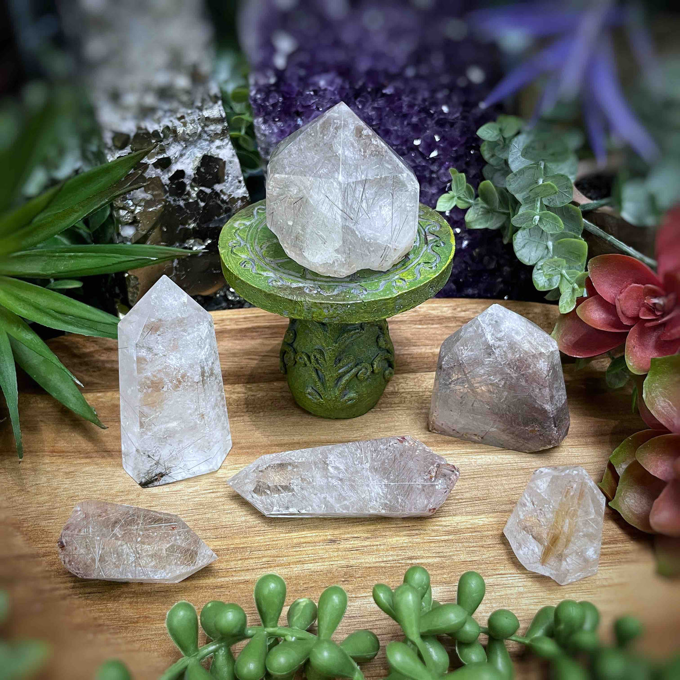 Rutilated Quartz - Points/Towers/Obelisks