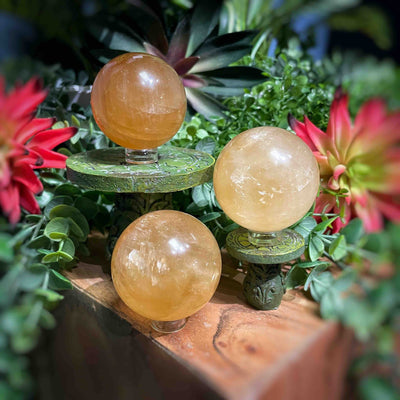 Honey Calcite - Sphere - Multi Choice - 1.7" - 5.2"