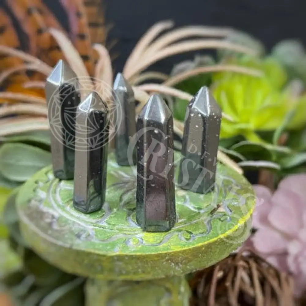 Tower Point Obelisk - Hematite Points 1.0 1.75 Crystals